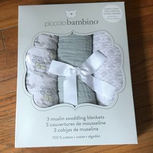 piccolo bambino muslin swaddling blankets
